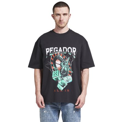 Pegador Herren Roulette Oversized T-Shirt washed black XXL