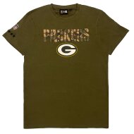 New Era Herren T-Shirt NFL Greenbay Packers Camo Wordmark dark green