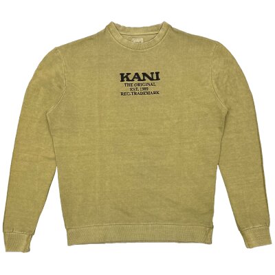 Karl Kani Sweater Retro Washed Crew dark green S