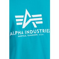 Alpha Industries Herren T-Shirt Basic Logo blue lagoon XS