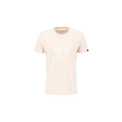 Alpha Industries Herren T-Shirt Basic Logo pale peach S