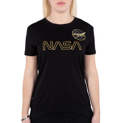 Alpha Industries Damen NASA Embroidery T-Shirt Wmn black XL