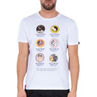 Alpha Industries Herren T-Shirt Apollo Mission white S