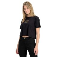 Alpha Industries Damen Basic T-Shirt COS ML Foil Print black XS