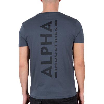 Alpha Industries Herren T-Shirt Backprint greyblack/black S