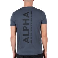 Alpha Industries Herren T-Shirt Backprint greyblack/black S