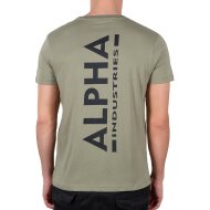 Alpha Industries Herren T-Shirt Backprint olive/black