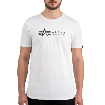 Alpha Industries Herren T-Shirt Label 2 Pack white