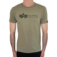 Alpha Industries Herren T-Shirt Label 2 Pack olive/burgundy