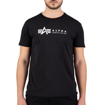 Alpha Industries Herren T-Shirt Label 2 Pack black XS