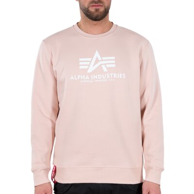 Alpha Industries Herren Sweater Basic Logo pale peach