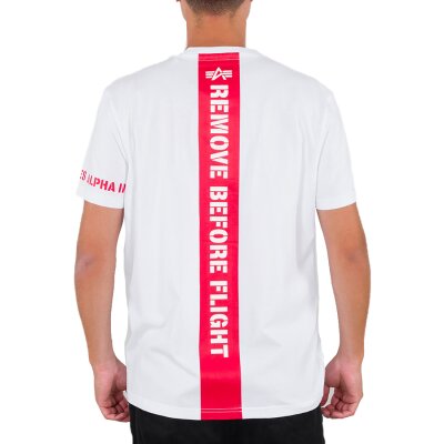 Alpha Industries Herren T-Shirt RBF Back Stripe white XS