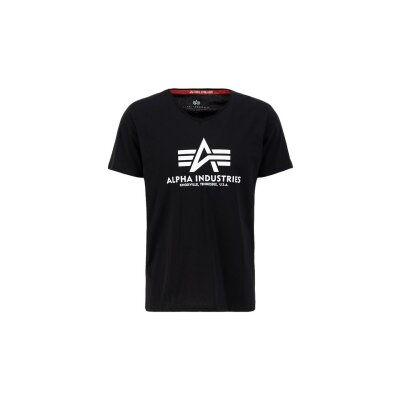 Alpha Industries Herren T-Shirt Basic V-Neck black