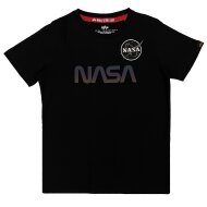 Alpha Industries Kinder T-Shirt NASA Reflective black