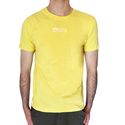 Alpha Industries Herren T-Shirt Organics EMB organic yellow M