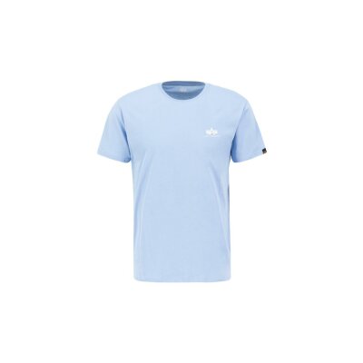 Alpha Industries Herren T-Shirt Basic Small Logo light blue S