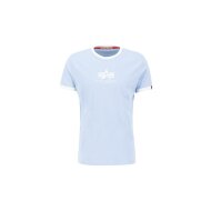 Alpha Industries Herren T-Shirt Basic Contrast ML light blue