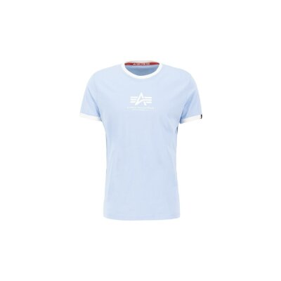 Alpha Industries Herren T-Shirt Basic Contrast ML light blue 3XL