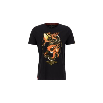 Alpha Industries Herren T-Shirt Heritage Dragon black S