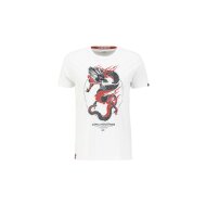 Alpha Industries Herren T-Shirt Heritage Dragon white