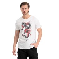 Alpha Industries Herren T-Shirt Heritage Dragon white