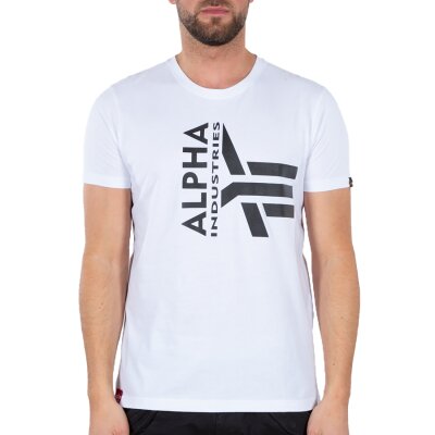 Alpha Industries Herren T-Shirt Half Logo Foam white