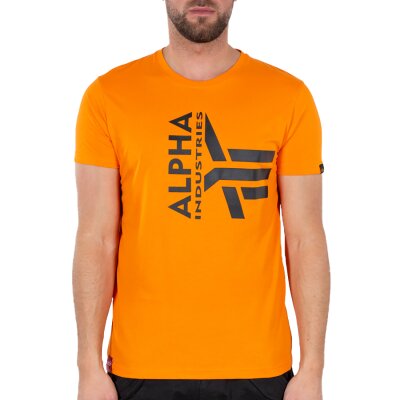 Alpha Industries Herren T-Shirt Half Logo Foam Alpha orange XXL