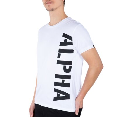 Alpha Industries Herren T-Shirt Side Print white