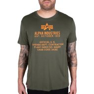 Alpha Industries Herren T-Shirt Fundamental dark olive