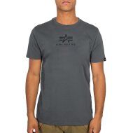 Alpha Industries Herren Basic T-Shirt ML greyblack/black