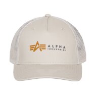 Alpha Industries Alpha Label Trucker Cap jet stream white