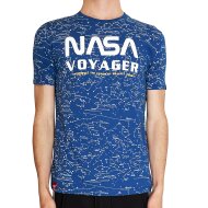 Alpha Industries Herren T-Shirt NASA Voyager AOP NASA blue