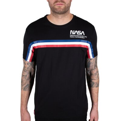 Alpha Industries Herren T-Shirt NASA ISS black