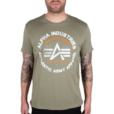Alpha Industries Herren T-Shirt Authentic olive S
