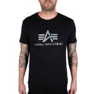 Alpha Industries Herren T-Shirt 3D Camo Logo black/woodland