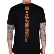 Alpha Industries Herren T-Shirt QR Code black/orange S