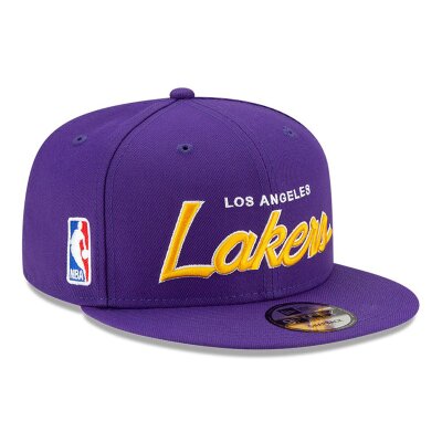New Era 9FIFTY Snapback Los Angeles Lakers Script Up purple