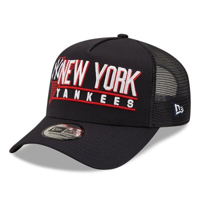 New Era 9FORTY Trucker Cap Wordmark Graphic New York Yankees navy