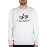 Alpha Industries Herren Sweater Basic Logo white melange