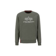 Alpha Industries Herren Sweater Embroidery dark olive