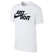 Nike Sportswear Herren T-Shirt Just Do It Swoosh white/black