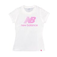 New Balance Damen T-Shirt Essentials Stacked Logo white