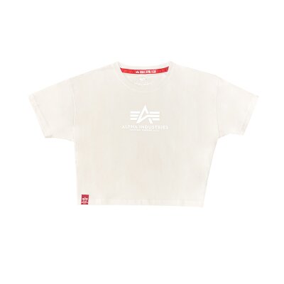 Alpha Industries Damen Basic T-Shirt COS Foil Print white/metalsilver