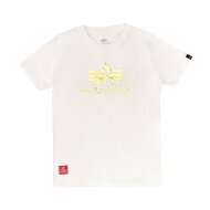Alpha Industries Kinder Basic T Foil Print white/yellow gold