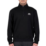 Alpha Industries Herren Half Zip Sweater Small Logo black