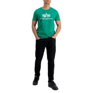 Alpha Industries Herren T-Shirt Basic Logo jungle green