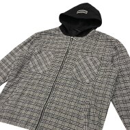 Pegador Herren Fontana Hooded Zip Hairy Flannel Jacket grey black