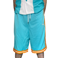 FUBU Herren Shorts Corporate Mesh turquoise/orange