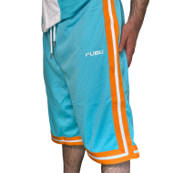FUBU Herren Shorts Corporate Mesh turquoise/orange