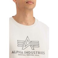 Alpha Industries Herren Sweater Embroidery jet stream white